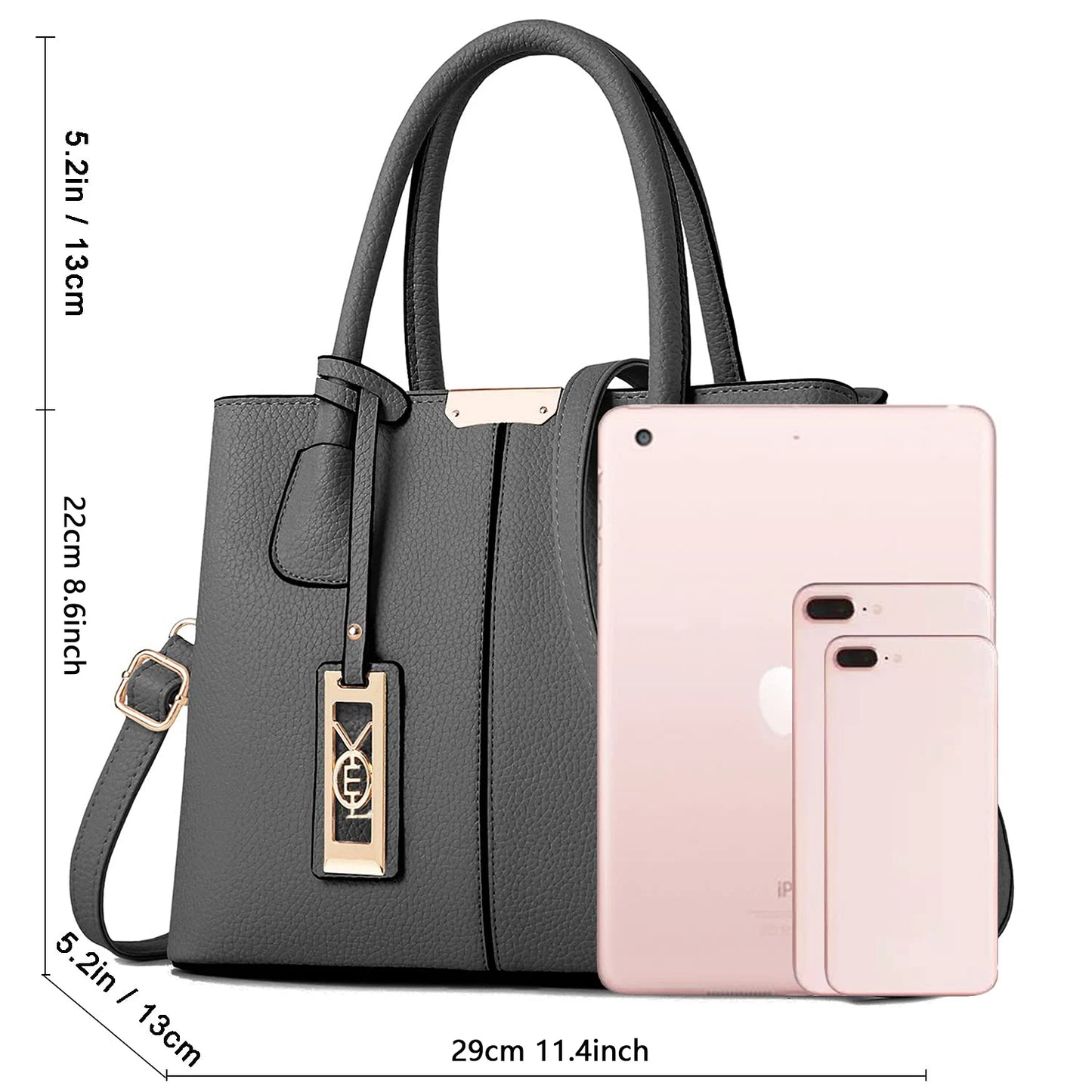 Bolsa de designer elegante e luxo de couro.