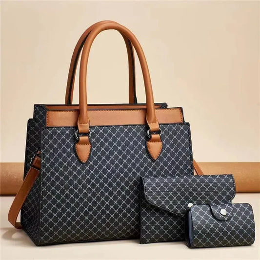 Bolsa de ombro retrô com bloqueio de cores clássica.